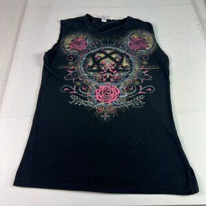 HIM Band Tank Shirt Girls Extra Extra Large Black Double Sided Sleeveless Top